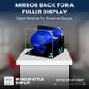 Acrylic Display Case for Baseball Batting Helmet Premium Baseball Display Case with Black Base and Polished Edges Durable Display Cases for Collectibles .Dim: 12.25" L x 10" W x 10.5" H (A012-BLR) view 2