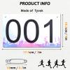 TRIWONDER Race Bibs Running Numbers with Safety Pins, Tyvek Large Numbers 4"x7" for Marathon Runners Events Sports Games (Colorful - Numbers 001-200) view 2