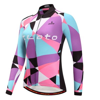 Uriah Women's Cycling Jacket Long Sleeve Reflective Purple Blue Size S(CN)