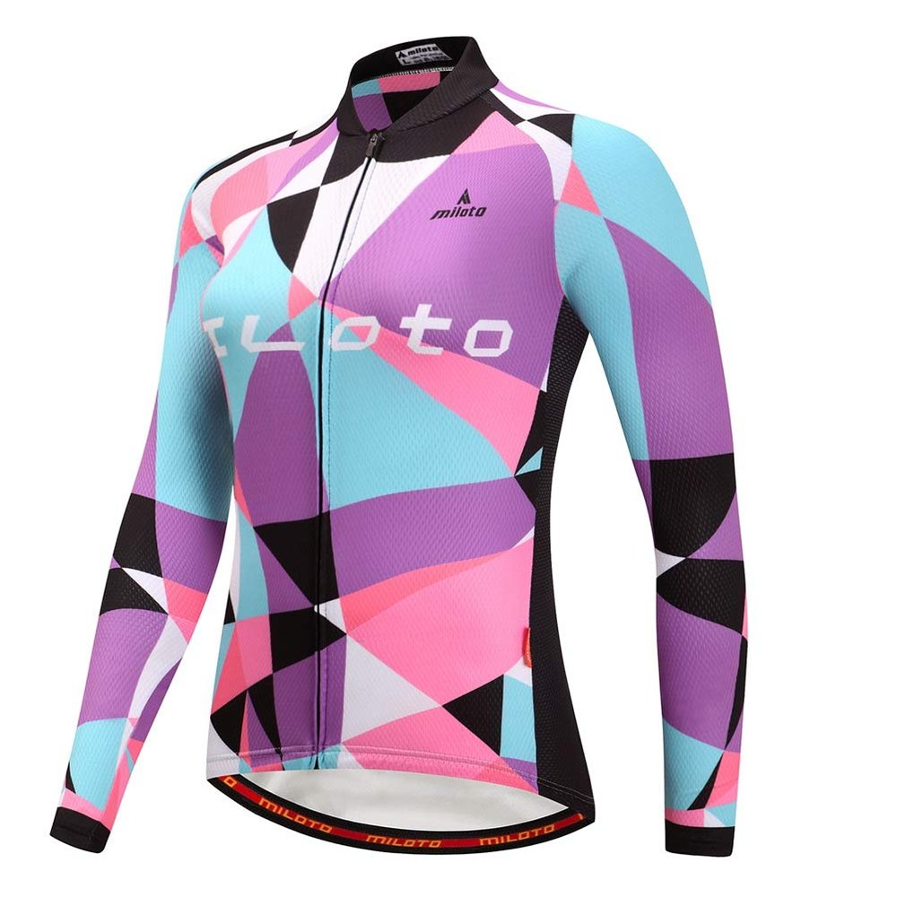 Uriah Women's Cycling Jacket Long Sleeve Reflective Purple Blue Size S(CN)