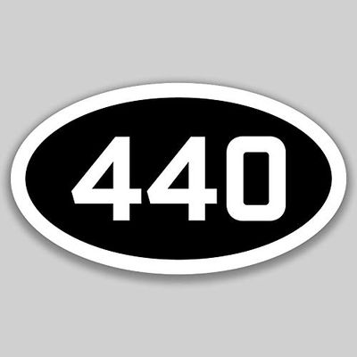 DHDM 440 Area Code Sticker Ohio Parma Ashtabula Eastlake City Pride Love | 5-Inches by 3-Inches | Premium Quality Vinyl UV Resistant Laminate PD2595