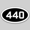 DHDM 440 Area Code Sticker Ohio Parma Ashtabula Eastlake City Pride Love | 5-Inches by 3-Inches | Premium Quality Vinyl UV Resistant Laminate PD2595 view 1