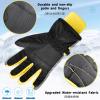 Azarxis Kids Winter Warm Gloves, Cold Weather Windproof Thermal Glove for Boys & Girls (Yellow, S) view 3