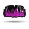Impact Custom Professional MMA/Boxing/Muaythai Mouthguard Chrome Series (Black) Fuchsia Grill- Boxing MMA view 1