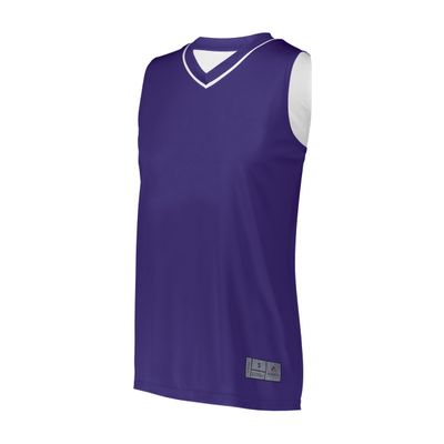 Augusta Sportswear Womens Reversible Two-Color Jersey, Purple/White, L