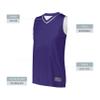 Augusta Sportswear Womens Reversible Two-Color Jersey, Purple/White, L view 3