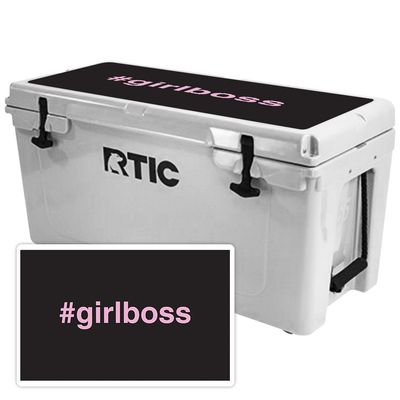 MightySkins (Cooler Not Included) Skin Compatible with RTIC 65 Cooler Lid (2017 Model) - Girl Boss | Protective, Durable, and Unique Vinyl Decal wrap Cover | Easy to Apply | Made in The USA