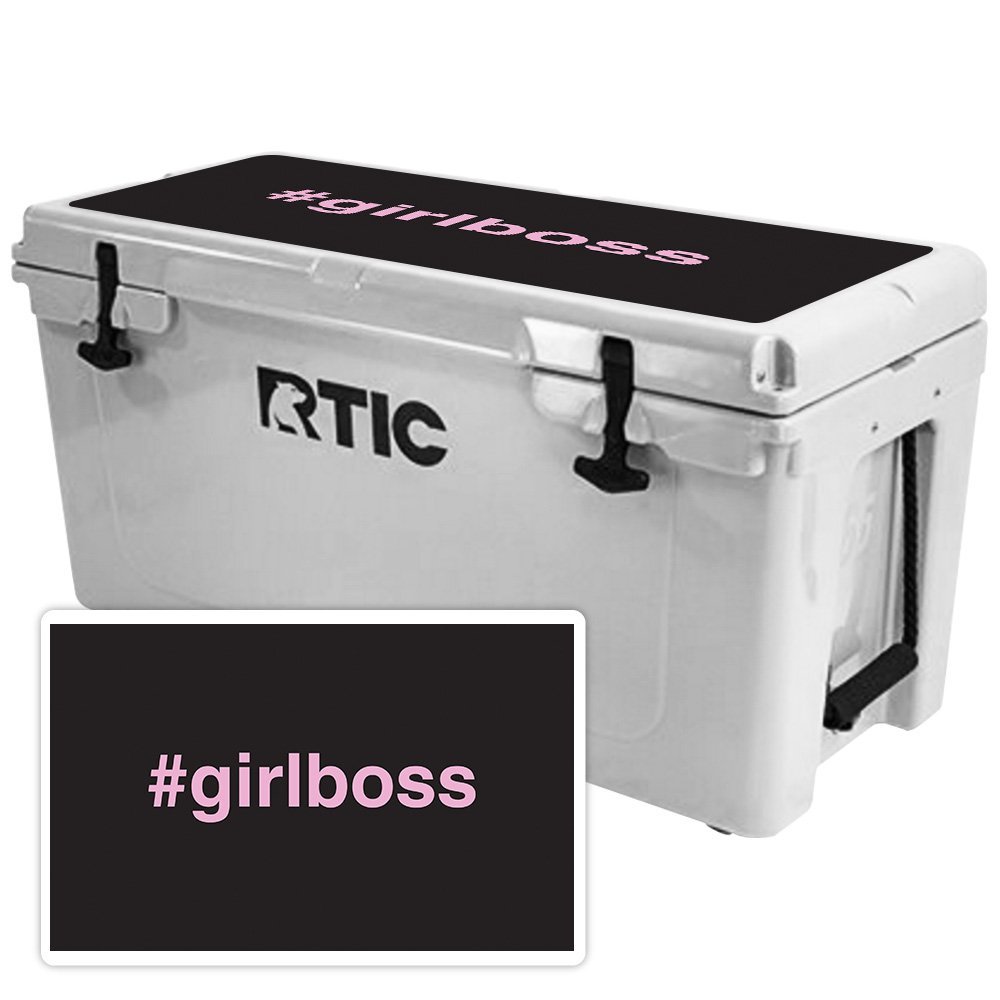 MightySkins (Cooler Not Included) Skin Compatible with RTIC 65 Cooler Lid (2017 Model) - Girl Boss | Protective, Durable, and Unique Vinyl Decal wrap Cover | Easy to Apply | Made in The USA