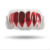 Impact Custom Professional MMA/Boxing/Muaythai Mouthguard Chrome Series (Clear) Red Fang- Boxing MMA view 1