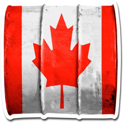 5" x 4" Canadian Oil Vinyl Decal Sticker