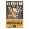 Wincraft NHL Pittsburgh Penguins 11x17 Wood Sign, Team Color, One Size view 1