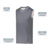 Augusta Sportswear Reversible Two-Color Jersey, Graphite/White, M view 3