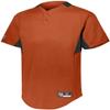 Holloway Game7 Two-Button Baseball Jersey 2Xl Orange/Black view 2