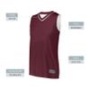 Augusta Sportswear Womens Reversible Two-Color Jersey, Maroon/White, XL view 3