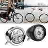 Vintage Bike Headlight, Bike LED Light, 6 LED Retro Bike Front Light Flashlight Headlamp with High Brightness and Mounting Bracket(Silver) view 2