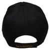 AES Mason Masonic Freemason (Grey Shadow) Black/Gold Masonic Lodge Embroidered Ball Cap Hat. view 4