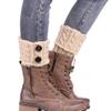 Ealafee Cable Knit Leg Warmers for Women Crochet Long Socks Winter Women Christmas Socks view 1