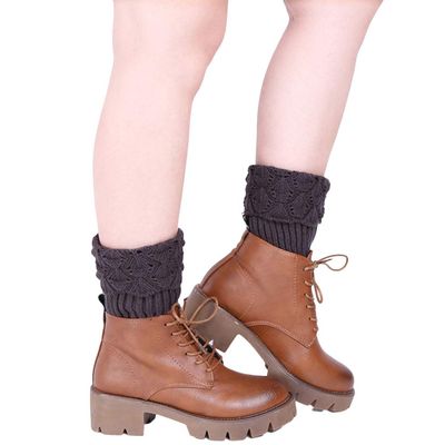 Ealafee Lady Warm Leg Warmer for Women Knitted Socks Crochet Long Socks Winter Leggings