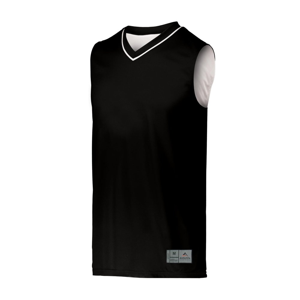 Augusta Sportswear Youth Reversible Two-Color Jersey, Black/White, L