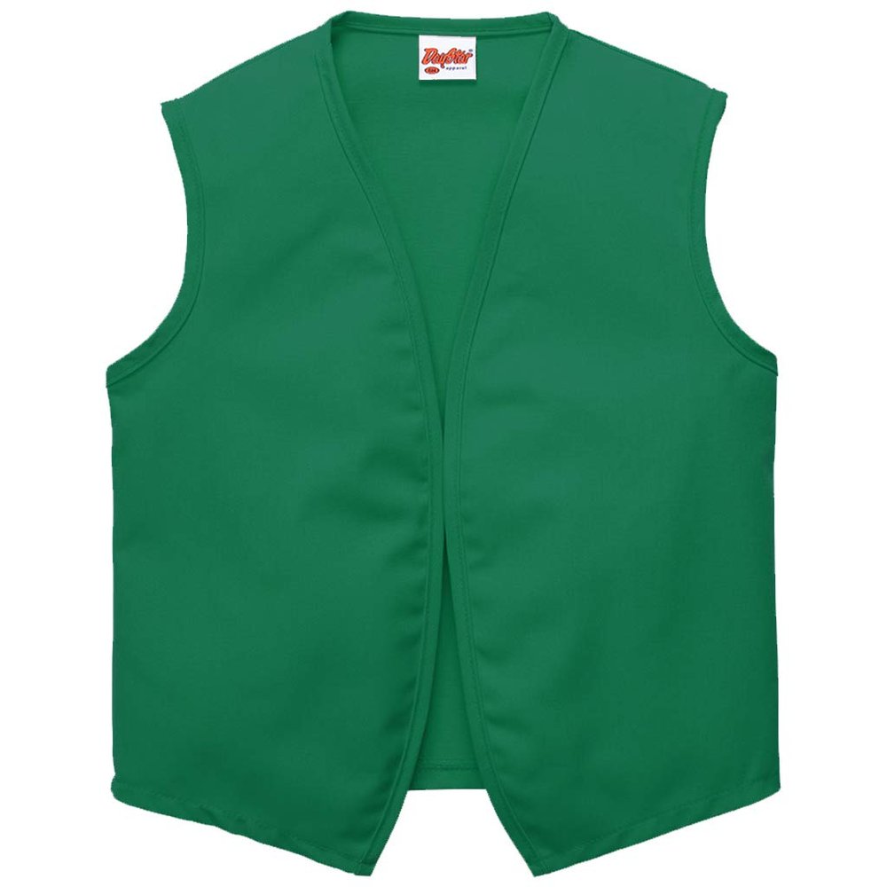 DayStar Apparel Unisex Uniform Vest - No Pockets - Style 740NP (Small, Kelly Green)