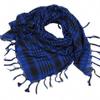 Arab Shemagh Keffiyeh Palestine Shawl Plaid Muslim Scarf Houndstooth Lightweight Outdoor Tactical Military Head Face Neck Hood Wrap Windproof Sandproof Soft Warm Fringed Kerchief Scottish Tartan Check view 1