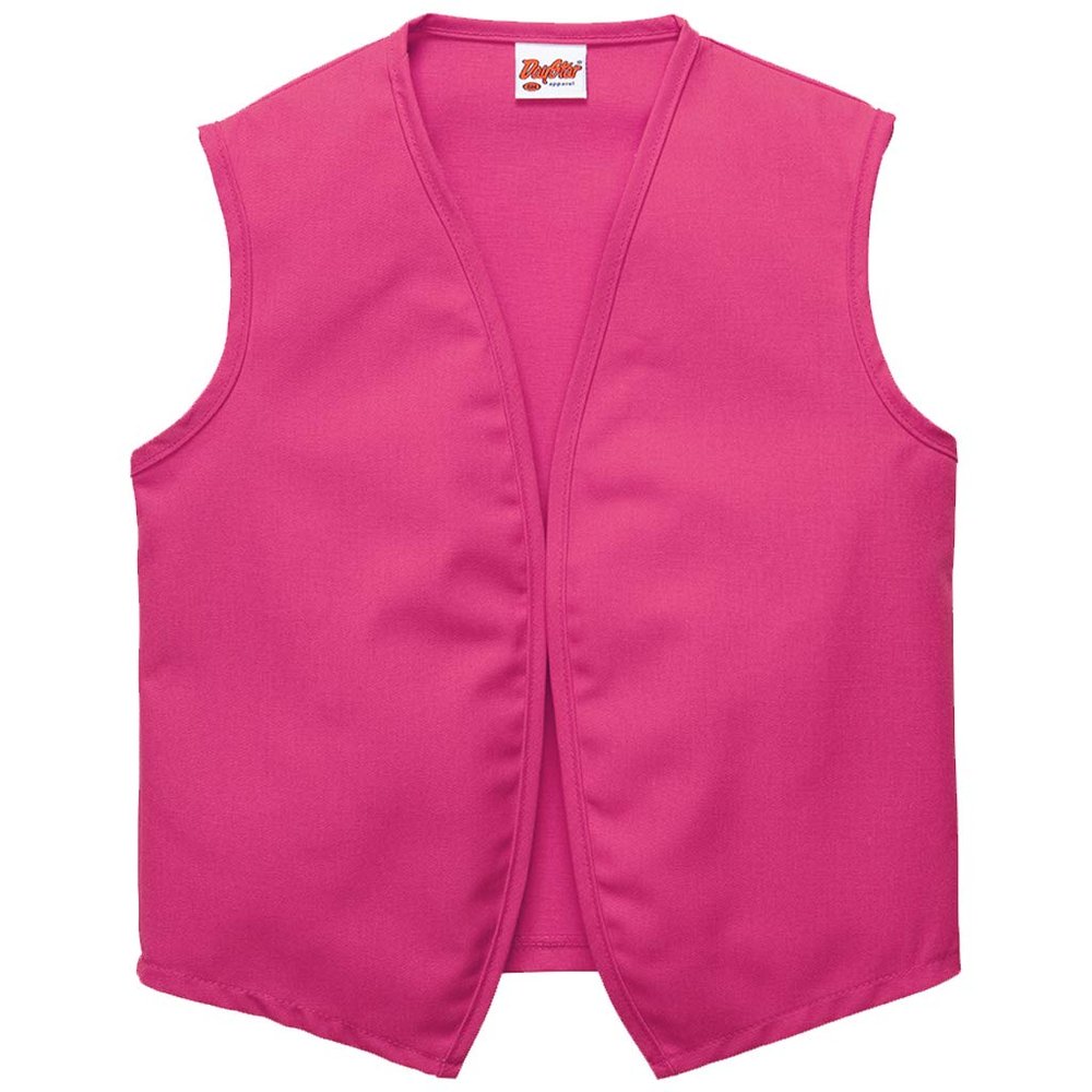 DayStar Apparel Unisex Uniform Vest - No Pockets - Style 740NP (Medium, Hot Pink)
