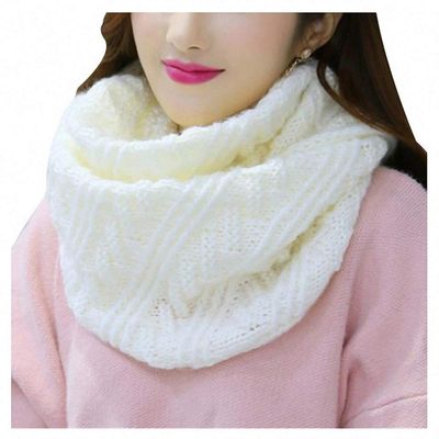 Womens Warm Tube Knitted Scarves Collar Twill Ring Crochet Infinity Loop Scarves