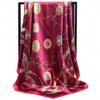 Tinpia Womens Scarves Silk Print Foulard Satin Square Head Shawls Bandana Muslim Hijab view 1