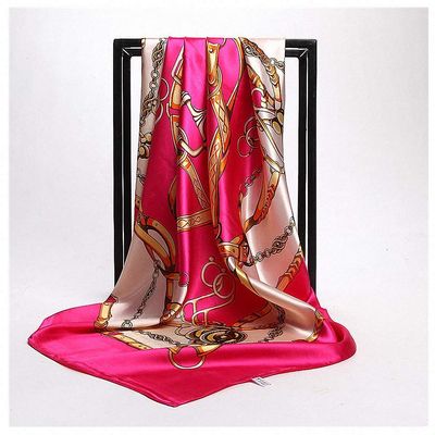 Tinpia Womens Scarves Silk Print Foulard Satin Square Head Shawls Bandana Muslim Hijab