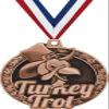 Turkey Trot Medals - 2" Turkey Trot Diecast Thanksgiving Medal Great for Third Place Turkey Race Medals and Turkey Awards 20 Pack view 1