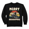 Merry Braaapmas! Funny Snowmobile Rider Sweatshirt Sweatshirt view 1