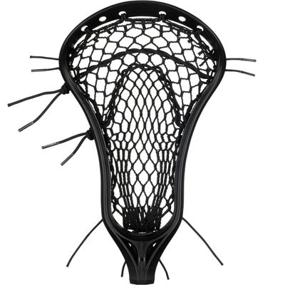 StringKing Womens Legend W Lacrosse Head Strung with Women's Type 4 Mesh (Black/Black)