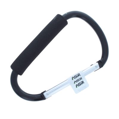 ASR Outdoor 6.5 Inch Jumbo Aluminum Carabiner Hiking Cushion Grip - Black