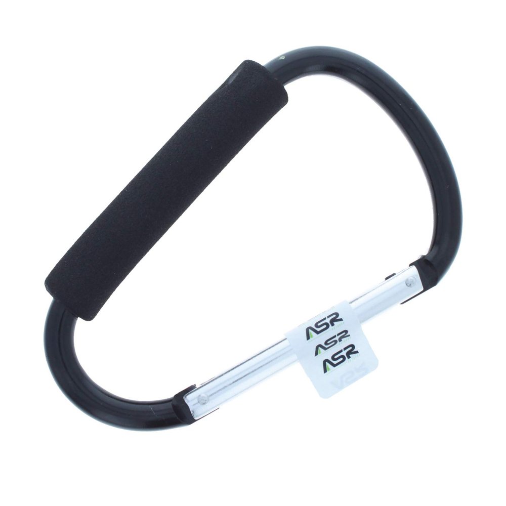 ASR Outdoor 6.5 Inch Jumbo Aluminum Carabiner Hiking Cushion Grip - Black
