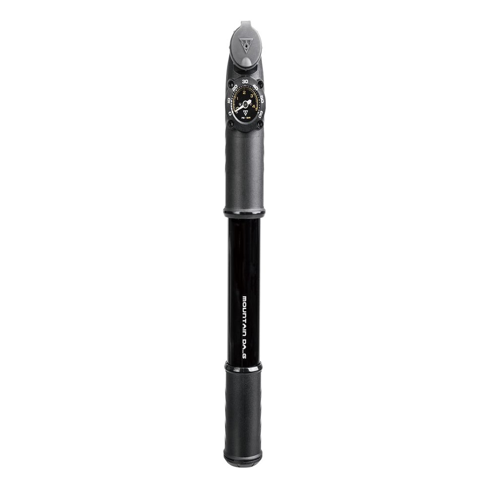 Topeak Mountain DA Mini Pump Black, with Gauge, 8.8 x 1.8 x 1.3
