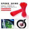 72Pcs Universal Spoke Skins CoversWheel Spoke Wraps Skins Pipe Trim Decoration Protector For Motorcycle Dirt Bike Yamaha Honda BMW Suzuki Kawasaki(white) view 2