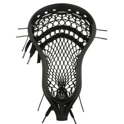 StringKing Men's Legend Senior Lacrosse Head Strung with Type 3s Mesh (Black/Black)