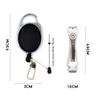 1Set Fishing Quick Nail Knot Tying Tool with Zinger Retractor 3 in 1 Fly Fishing Clippers Line Nipper Hook Sharpener Fly Tying Tackle Gear Fish Tackle Accessories (Silver 3 in 1 Knot Tool and Zinger) view 2