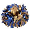 ICOCHEER Cheerleading Pom Poms Metalic Holographic Cheerleader 6 inch 1 Pair 2 Pieces (Royal Blue Gold) view 1