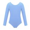 Alvivi Kids Girls Basic Long Sleeve Leotard Ballet Dance Gymnastics Leotard Cotton Bodysuit Dancewear Blue 8 view 1