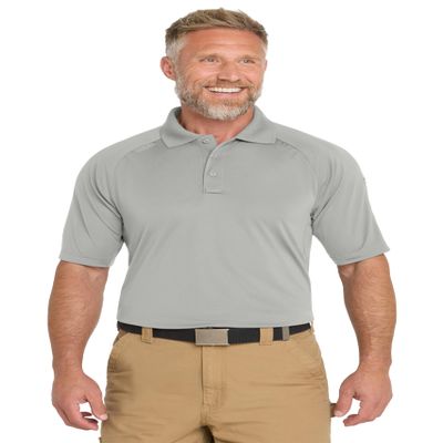 CornerStone Unisex Select Lightweight Snag-Proof Tactical Polo | Short Sleeve Work Shirt for Men & Women, Pen Slot, Mic Clip, Light Grey, 3X-Large