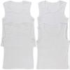 ToBeInStyle Boys' 4 Pack Double Hem Tank Tops - Ribbed White - 6-9 Months view 1