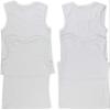 ToBeInStyle Boys' 4 Pack Double Hem Tank Tops - Ribbed White - 6-9 Months view 3