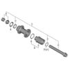 Shimano Spares FH-R7070 Complete hub axle Unit view 2