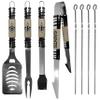 NFL Siskiyou Sports Fan Shop New Orleans Saints Steel Tailgater BBQ Set w/Case 8 piece Gray view 2