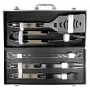 NFL Siskiyou Sports Fan Shop New Orleans Saints Steel Tailgater BBQ Set w/Case 8 piece Gray view 3