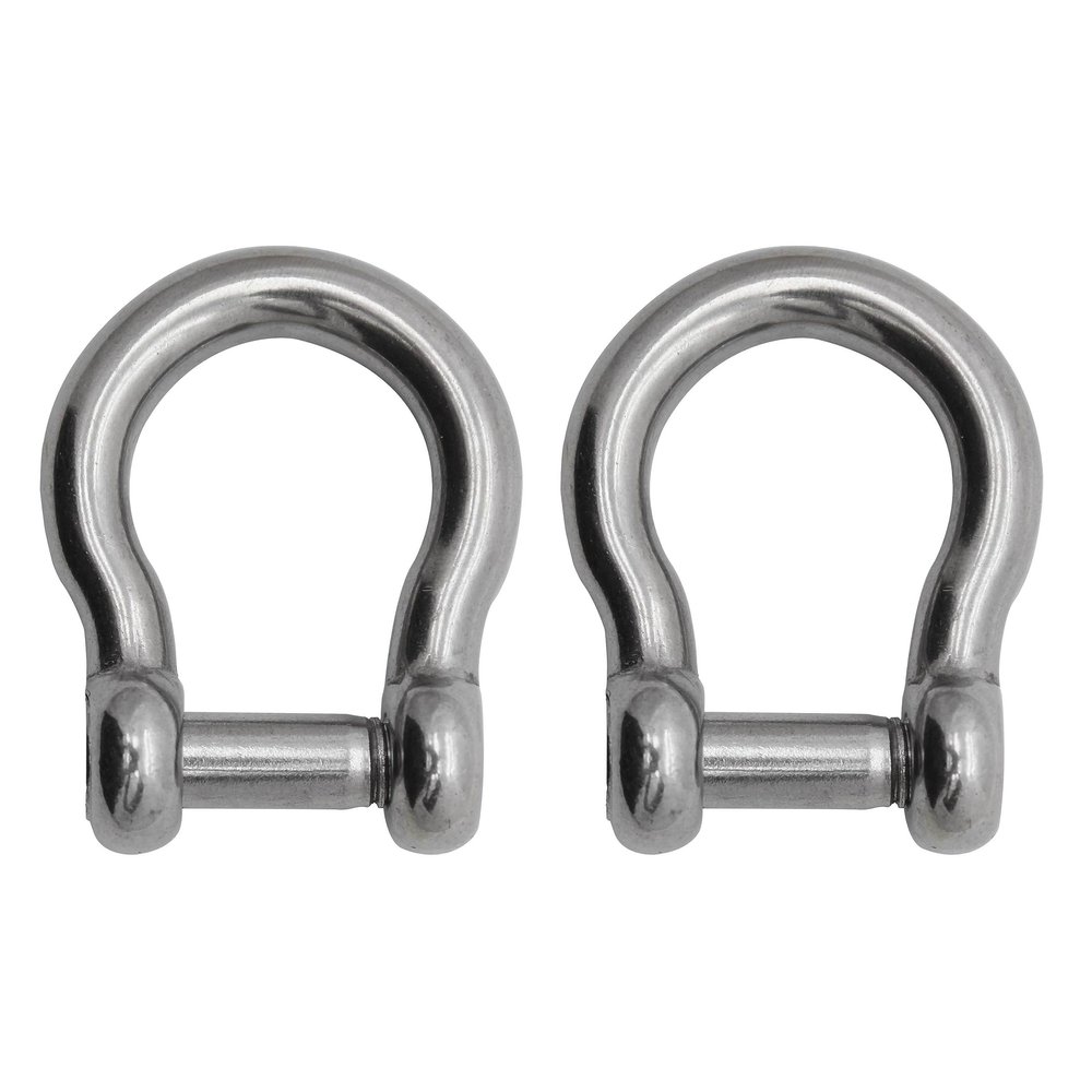 Extreme Max 3006.8408.2 BoatTector Stainless Steel Bow Shackle with No-Snag Pin - 5/16", 2-Pack