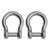 Extreme Max 3006.8408.2 BoatTector Stainless Steel Bow Shackle with No-Snag Pin - 5/16", 2-Pack view 1