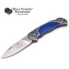 Wild Turkey Handmade Collection Old Fashioned Two Tone Lock Back Folding Knife.. (Blue) view 2