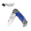 Wild Turkey Handmade Collection Old Fashioned Two Tone Lock Back Folding Knife.. (Blue) view 3